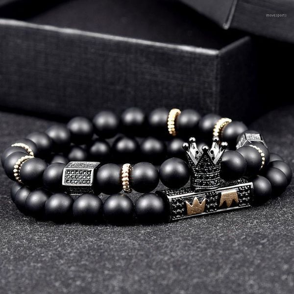 charm bracelets luxury royal crown bracelet 2pcs 1set 8mm black round natural beads women bead gold1, Golden;silver
charm bracelets luxury royal crown bracelet 2pcs 1set 8mm black round natural beads women bead gold1, Golden;silver