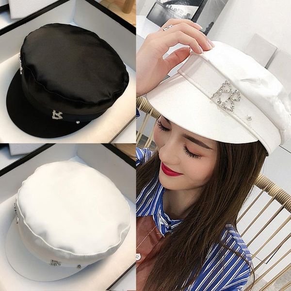 berets flat rhinestone sboy cap for womens fashion solid color military caps female silk satin naval hat paperboy, Blue;gray
berets flat rhinestone sboy cap for womens fashion solid color military caps female silk satin naval hat paperboy, Blue;gray