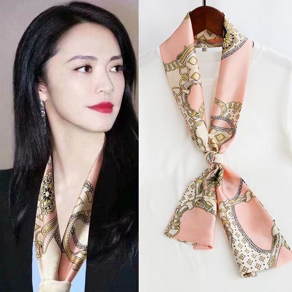 scarves women's ribbon hair accessories binding bag small printing band imitation long silk scarf wholesale, Blue;gray
scarves women's ribbon hair accessories binding bag small printing band imitation long silk scarf wholesale, Blue;gray