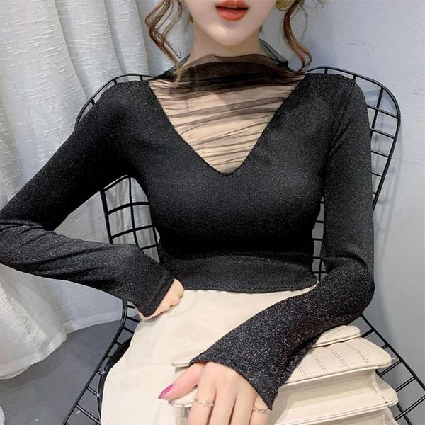 silk gauze base shirt bright glitter v-collar upper garment long-sleeved all-match solid elastic bottoming slim women's blouses & shir, White
silk gauze base shirt bright glitter v-collar upper garment long-sleeved all-match solid elastic bottoming slim women's blouses & shir, White