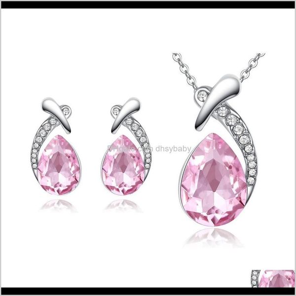 & delivery 2021 fashion earrings necklace chain set white gold platinum plated women sier water drop jewelry sets austria crystal charms gif, Silver
& delivery 2021 fashion earrings necklace chain set white gold platinum plated women sier water drop jewelry sets austria crystal charms gif, Silver