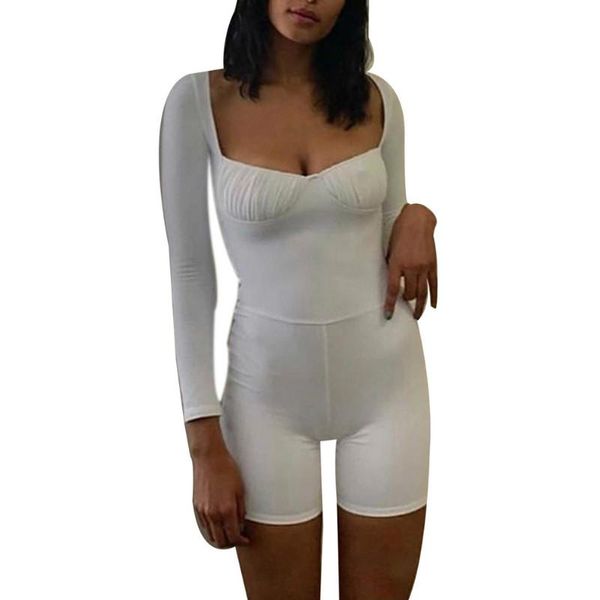women slim solid romper playsuits shorts short sleeve square collar strappy elastic jumpsuit overall fitness playsuit women's jumpsuits, Black;white
women slim solid romper playsuits shorts short sleeve square collar strappy elastic jumpsuit overall fitness playsuit women's jumpsuits, Black;white
