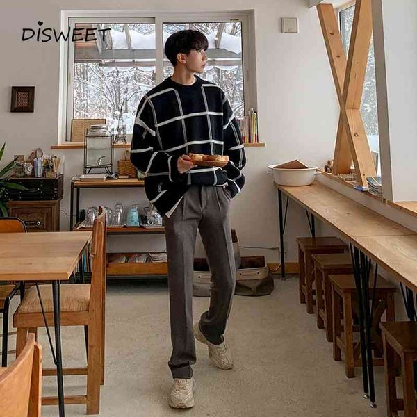t shirt striped crew neck loose korean slim thermal knit sweater men, White;black
t shirt striped crew neck loose korean slim thermal knit sweater men, White;black