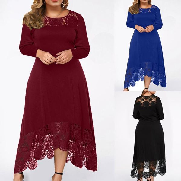 casual dresses women lace irregular dress grande taille solid color boho long sleeves beach holiday elegant ldaies loose maxi, Black;gray
casual dresses women lace irregular dress grande taille solid color boho long sleeves beach holiday elegant ldaies loose maxi, Black;gray