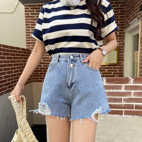 women's shorts yizzhoy high waist loose women hole tassel retro blue denim summer female wide leg streetwear ladies jeans, White;black
women's shorts yizzhoy high waist loose women hole tassel retro blue denim summer female wide leg streetwear ladies jeans, White;black