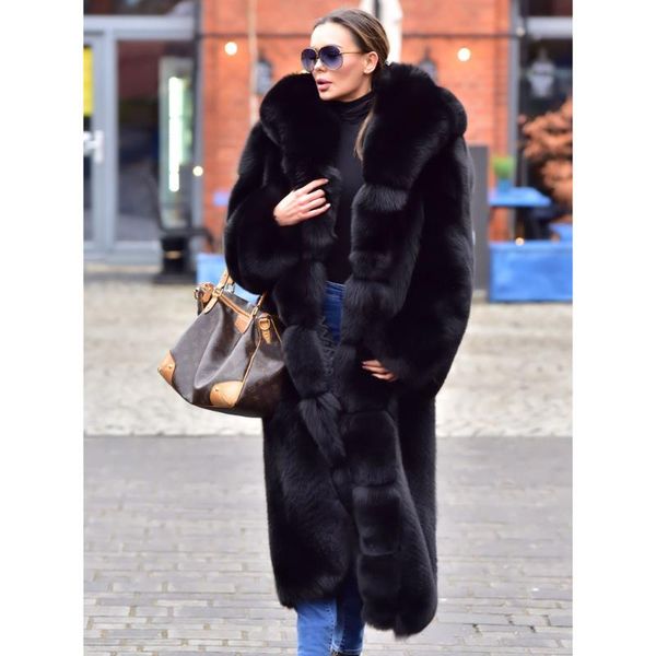 women's fur & faux long black natural coat for women winter outwear real with hood thick warm overcoat luxury
women's fur & faux long black natural coat for women winter outwear real with hood thick warm overcoat luxury