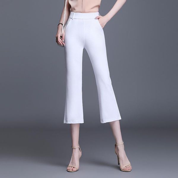 women's pants & capris 2021 summer women high waisted elegant slim casual white bell bottom suit office lady plus size formal trouser 2, Black;white
women's pants & capris 2021 summer women high waisted elegant slim casual white bell bottom suit office lady plus size formal trouser 2, Black;white