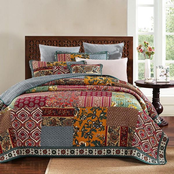 comforters & sets bedspreads quilt set 3pcs vintage quilts for double bed patchwork cotton coverlets pillowcase king queen size blanket
comforters & sets bedspreads quilt set 3pcs vintage quilts for double bed patchwork cotton coverlets pillowcase king queen size blanket