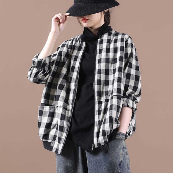 jackets big female-sized aransue spring loose fall leisue korean style chess jacket with zipper femme dress, Black;brown
jackets big female-sized aransue spring loose fall leisue korean style chess jacket with zipper femme dress, Black;brown
