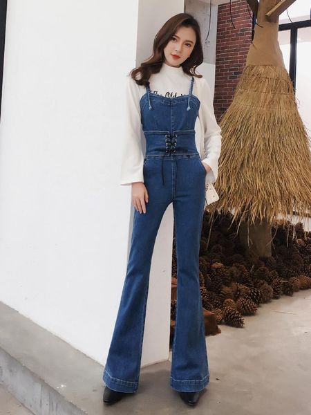 women's jumpsuits & rompers tiyihailey boot cut jeans size 25-30 pants for tall women lace up overalls jumpsuit and denim trousers, Black;white
women's jumpsuits & rompers tiyihailey boot cut jeans size 25-30 pants for tall women lace up overalls jumpsuit and denim trousers, Black;white