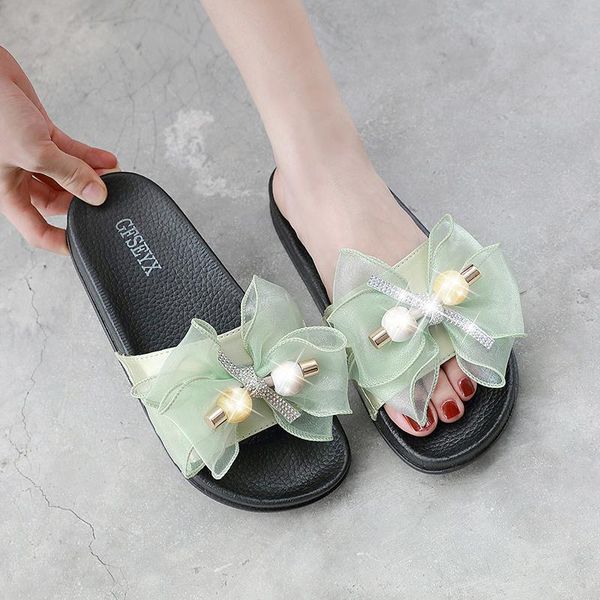 women slipper bowknot pearl flat toe bohemian casual shoes beach sandals ladies platform slippers de mujer verano, Black
women slipper bowknot pearl flat toe bohemian casual shoes beach sandals ladies platform slippers de mujer verano, Black