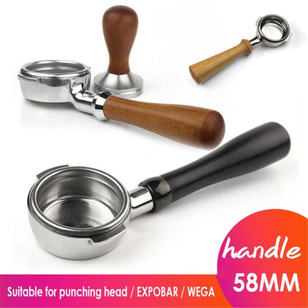 coffee filters espresso bottomless portafilter e61 group-head 58mm machine solid wooden handle 304 stainless steel tools
coffee filters espresso bottomless portafilter e61 group-head 58mm machine solid wooden handle 304 stainless steel tools