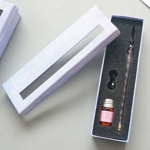 the pen finger gift box student glass set crystal ink dip pen
the pen finger gift box student glass set crystal ink dip pen