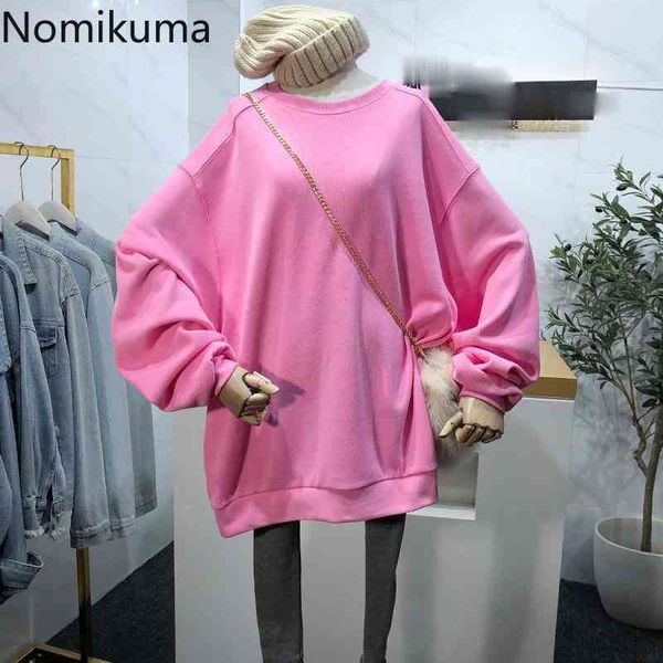 nomikuma oversized women solid color o neck long sleeve hoodies korean style casual loose sweatshirt simple daily outerwear 210514, Black
nomikuma oversized women solid color o neck long sleeve hoodies korean style casual loose sweatshirt simple daily outerwear 210514, Black