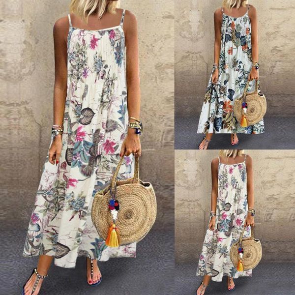 casual dresses women o-neck floral print vintage sleeveless loose long dress women's retro with sleeves less, Black;gray
casual dresses women o-neck floral print vintage sleeveless loose long dress women's retro with sleeves less, Black;gray