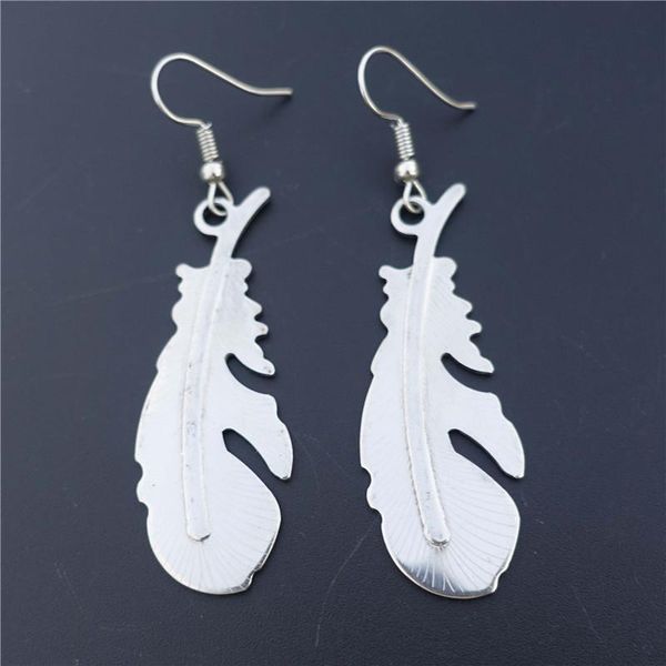 dangle & chandelier feather shape stainless steel earrings for office lady, Silver
dangle & chandelier feather shape stainless steel earrings for office lady, Silver