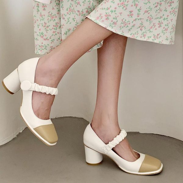 dress shoes rimocy elegant pleated high heels mary jane women fashion mix color square toe pumps woman ankle strap round heel, Black
dress shoes rimocy elegant pleated high heels mary jane women fashion mix color square toe pumps woman ankle strap round heel, Black