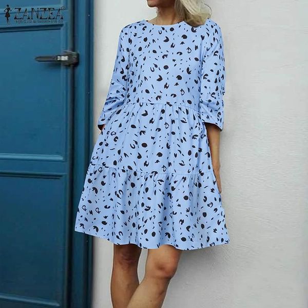 casual dresses zanzea women elegant printed 3/4 sleeve sundress summer o neck floral knee-length dress plus size work office vestidos kaftan, Black;gray
casual dresses zanzea women elegant printed 3/4 sleeve sundress summer o neck floral knee-length dress plus size work office vestidos kaftan, Black;gray