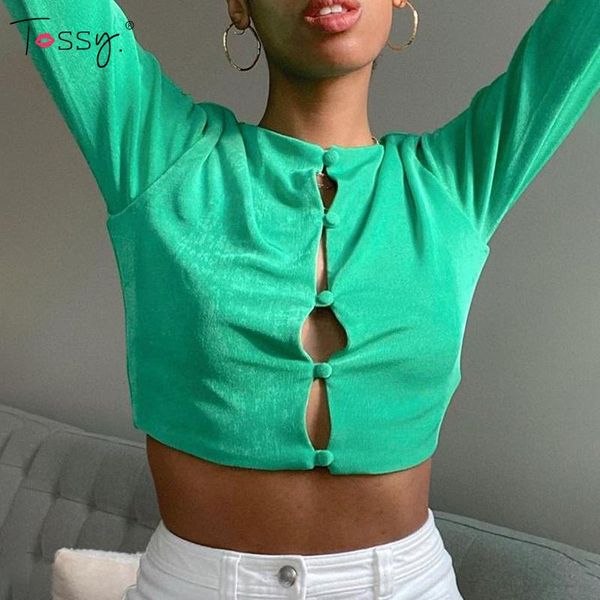 women's t-shirt tossy single-breasted summer crop shirt long sleeve buttons vintage streetwear designer green cardigan, White
women's t-shirt tossy single-breasted summer crop shirt long sleeve buttons vintage streetwear designer green cardigan, White