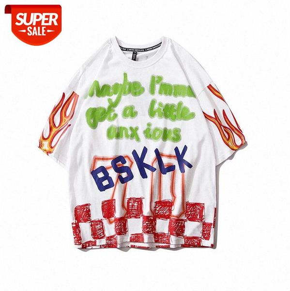 european and american high street rock short-sleeved tee lovers loose spoof graffiti skull print t-shirt men #qd92, White;black
european and american high street rock short-sleeved tee lovers loose spoof graffiti skull print t-shirt men #qd92, White;black