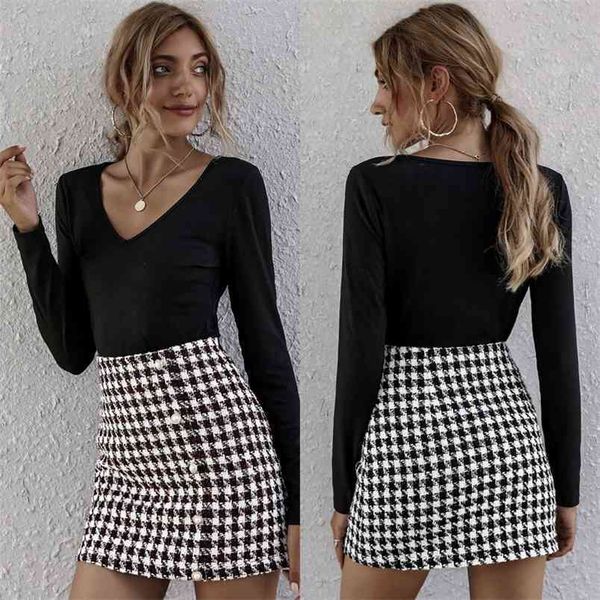 women a-line skirt plaid print high waist elastic elegant office ladies bag hip mini street bodycon clubwear 210522, Black
women a-line skirt plaid print high waist elastic elegant office ladies bag hip mini street bodycon clubwear 210522, Black