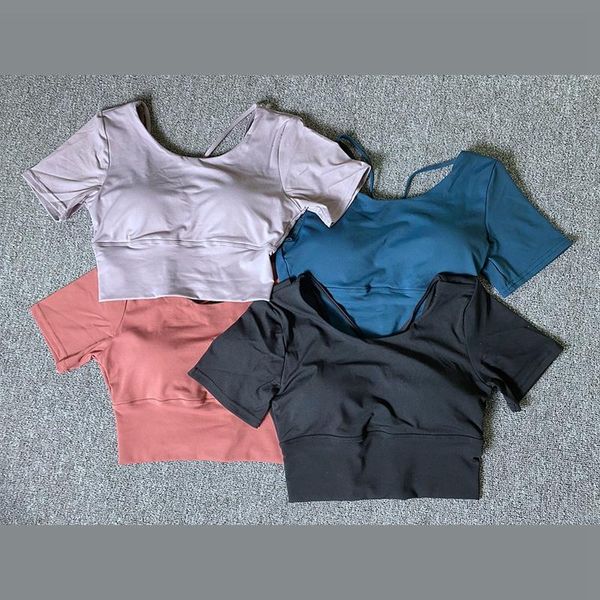 yoga outfit tight shirts backless woman women short sleeve cropped gym fitness running workout sport t-shirts sports wear
yoga outfit tight shirts backless woman women short sleeve cropped gym fitness running workout sport t-shirts sports wear