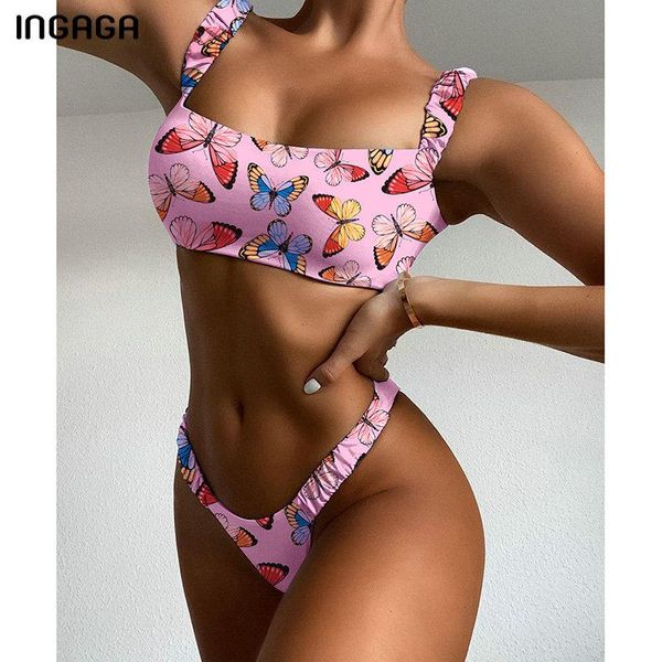 women's swimwear ingaga thong bikini set high cut swimsuit female push up women bandeau biquini 2021 ruched bathing suits bikinis, White;black
women's swimwear ingaga thong bikini set high cut swimsuit female push up women bandeau biquini 2021 ruched bathing suits bikinis, White;black
