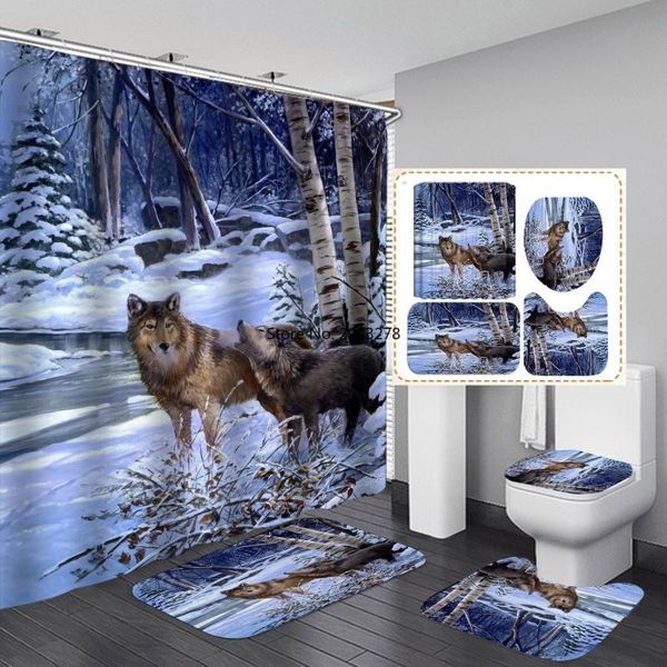 wolf printed curtain shower w/12 hooks + 3pcs non slip toilet door rugs lid mat carpet bathroom home decor curtains
wolf printed curtain shower w/12 hooks + 3pcs non slip toilet door rugs lid mat carpet bathroom home decor curtains