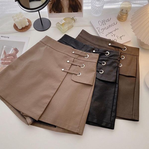 women's shorts chic irregular a line skirts autumn winter fashion casual leather high waist bodycon pu women, White;black
women's shorts chic irregular a line skirts autumn winter fashion casual leather high waist bodycon pu women, White;black