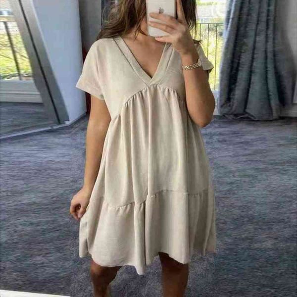casual loose summer dress for women v-neck short sleeve oversize hem woman dresses fashion beach sundress robe femme, Black;gray
casual loose summer dress for women v-neck short sleeve oversize hem woman dresses fashion beach sundress robe femme, Black;gray