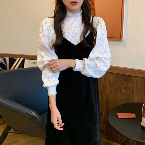 casual dresses dress women clothessouth soft stand collar lace hook flower shirt + corduroy fishtail suspender gb71, Black;gray
casual dresses dress women clothessouth soft stand collar lace hook flower shirt + corduroy fishtail suspender gb71, Black;gray