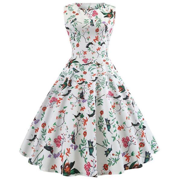 womens 1950s vintage boatneck sleeveless midi long swing tea dress cherry floral printed empire waist back belted party sundress casual dres, Black;gray
womens 1950s vintage boatneck sleeveless midi long swing tea dress cherry floral printed empire waist back belted party sundress casual dres, Black;gray