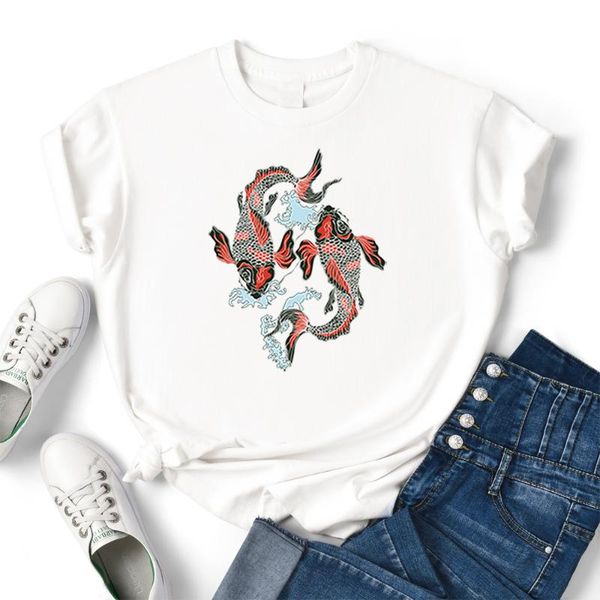 cartoon carp funny printed t-shirts women vintage cotton tee clothing summer o-neck harajuku loose womens t shirt 2021 women's t-shirt, White
cartoon carp funny printed t-shirts women vintage cotton tee clothing summer o-neck harajuku loose womens t shirt 2021 women's t-shirt, White