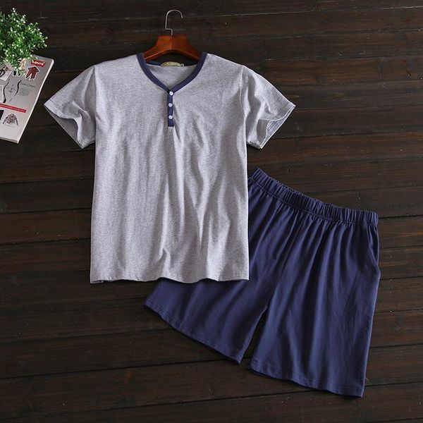men's sleepwear 2021 summer men pyjamas v-neck t shirt pure cotton pajama sets short sleeve lounge wear fitness undershirt hombre, Black;brown
men's sleepwear 2021 summer men pyjamas v-neck t shirt pure cotton pajama sets short sleeve lounge wear fitness undershirt hombre, Black;brown