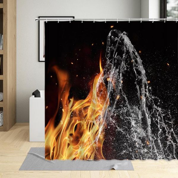 shower curtains water fire connection art design black background curtain waterproof fabric bathroom decor bath with hooks set
shower curtains water fire connection art design black background curtain waterproof fabric bathroom decor bath with hooks set