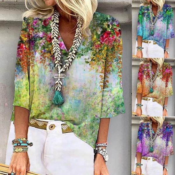 women's t-shirt 2021 summer clothing printed v-neck short sleeve fashion women shirts casual loose plus size, White
women's t-shirt 2021 summer clothing printed v-neck short sleeve fashion women shirts casual loose plus size, White