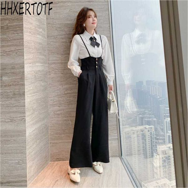 spring fashion elegant women two piece suits long sleeve shirts +long wide leg pants trousers sets 210531, White
spring fashion elegant women two piece suits long sleeve shirts +long wide leg pants trousers sets 210531, White