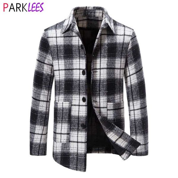 men's wool & blends 2021 fashion plaid checked trench coat men winter slim fit cashmere casual warm woolen peacoat windbreaker manteau, Black
men's wool & blends 2021 fashion plaid checked trench coat men winter slim fit cashmere casual warm woolen peacoat windbreaker manteau, Black