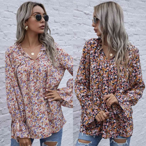 summer womens and blouse print shirts spring floral long sleeve lace blouse womens bohemian ruffles v-neck shirts 210514, White
summer womens and blouse print shirts spring floral long sleeve lace blouse womens bohemian ruffles v-neck shirts 210514, White