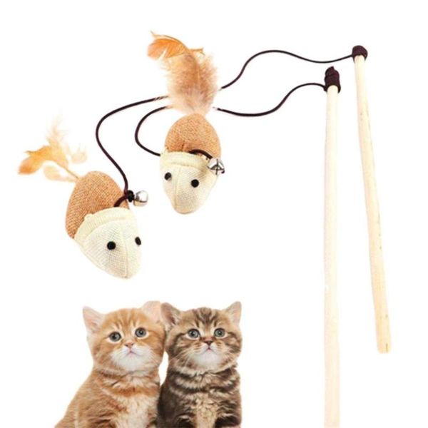 cat toys faux mouse for kitten wooden elastic rod rope bell pet playing interactive toy supplies
cat toys faux mouse for kitten wooden elastic rod rope bell pet playing interactive toy supplies