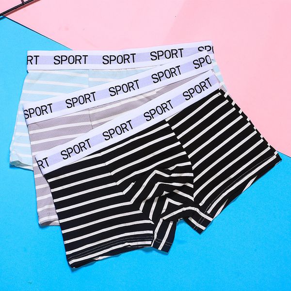 men's rc cotton striped print boxer underwear breathable sports waist short head, Black;white
men's rc cotton striped print boxer underwear breathable sports waist short head, Black;white