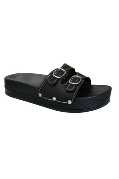 slippers women's black casual is adjustable with buckles comfort 12214 
slippers women's black casual is adjustable with buckles comfort 12214
