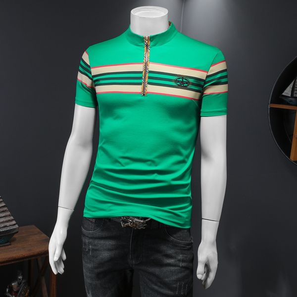 2022 summer men's short-sleeved t-shirts stand-up collars printing stitching fashion trends all-match casual embroidery bottoming shir, White;black
2022 summer men's short-sleeved t-shirts stand-up collars printing stitching fashion trends all-match casual embroidery bottoming shir, White;black