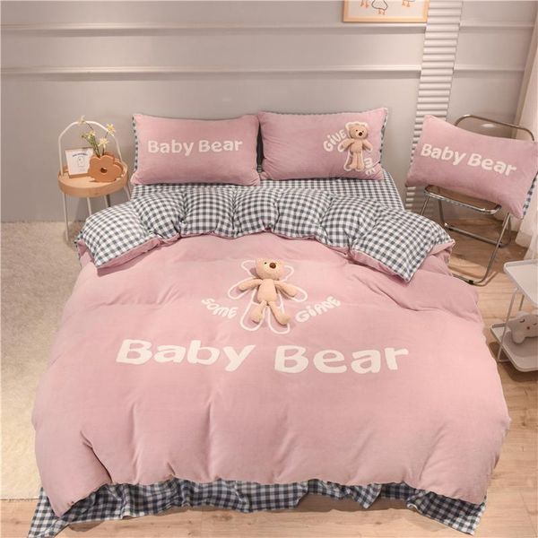 bedding sets 2021 luxury flannel velvet lovely bear set warm fleece duvet cover bed sheet pillowcases king twin size 4pcs
bedding sets 2021 luxury flannel velvet lovely bear set warm fleece duvet cover bed sheet pillowcases king twin size 4pcs