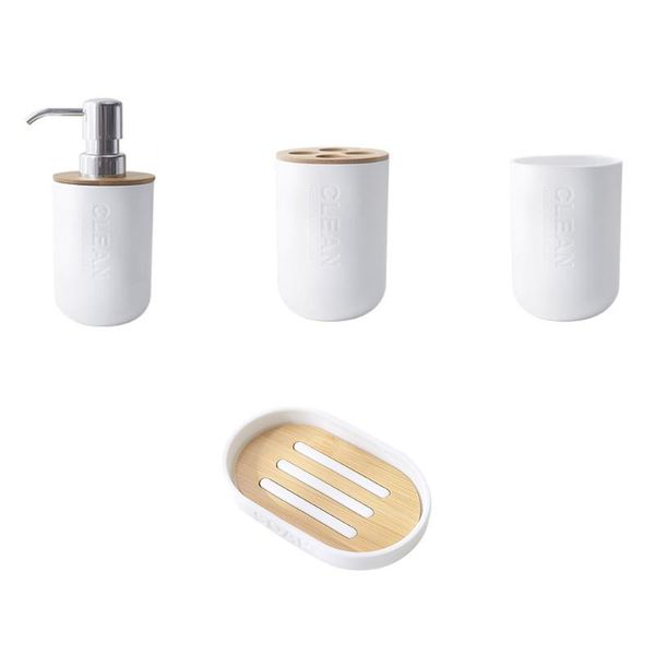 bath accessory set 1 of soap plates sanitizer bottles toothbrush cups bathroom supplies (white)
bath accessory set 1 of soap plates sanitizer bottles toothbrush cups bathroom supplies (white)