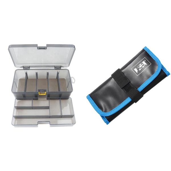 fishing accessories 1 pcs plastic dual layer waterproof tackle box & blue sea soft lure jigging jig bag 33x22 cm
fishing accessories 1 pcs plastic dual layer waterproof tackle box & blue sea soft lure jigging jig bag 33x22 cm