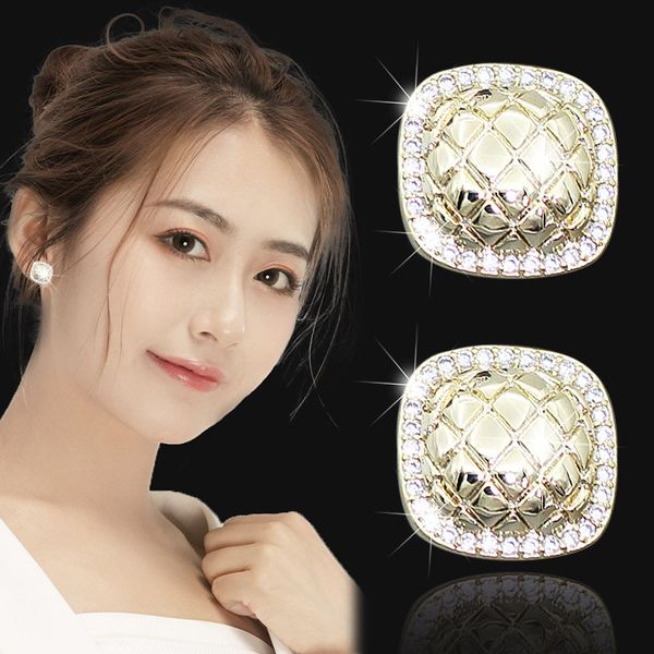 925 silver needle gold ship anchor earrings korean temperament geometric square diamond ins simple female, Golden
925 silver needle gold ship anchor earrings korean temperament geometric square diamond ins simple female, Golden