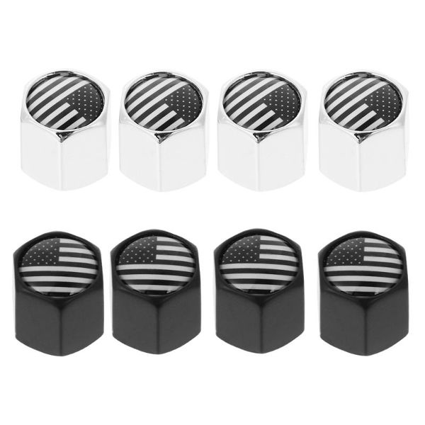 8pcs universal air caps car tire dust covers stem cove led working light