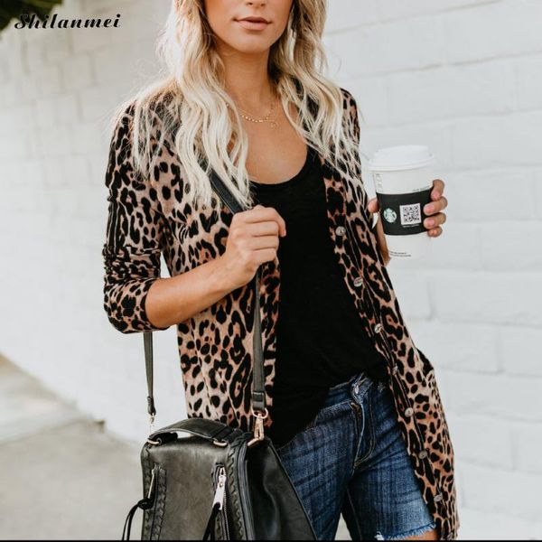 women's sweaters women leopard knitted long cardigan sleeve sweater overcoat 2021 autumn winter harajuku fashion knitwear causal, White;black
women's sweaters women leopard knitted long cardigan sleeve sweater overcoat 2021 autumn winter harajuku fashion knitwear causal, White;black