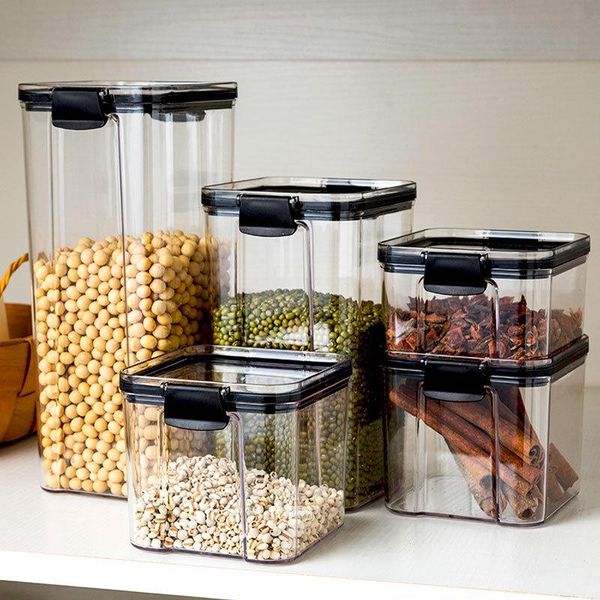 storage bottles & jars 4 sizes kitchen airtight box plastic food container stackable for dry nuts multi grains
storage bottles & jars 4 sizes kitchen airtight box plastic food container stackable for dry nuts multi grains